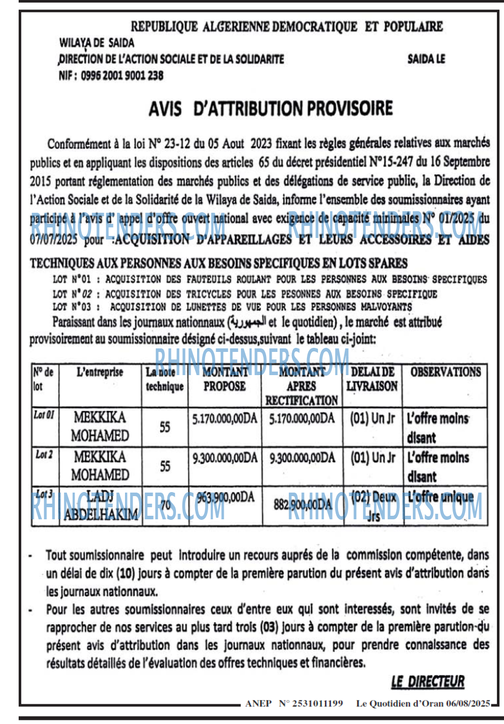 Le Quotidien d'Oran