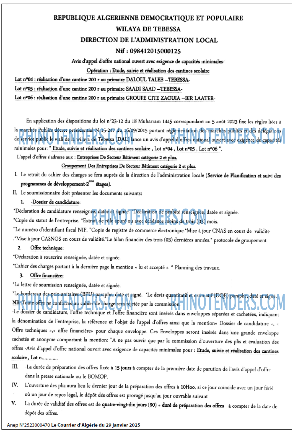 Le Courrier d'Algerie