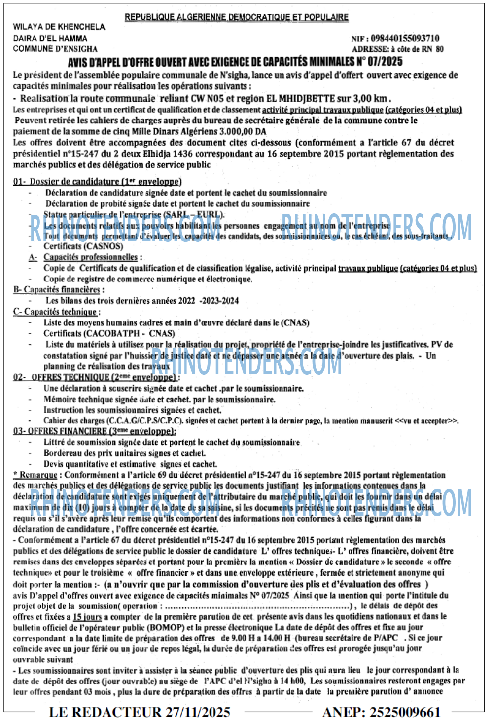 LE REDACTEUR