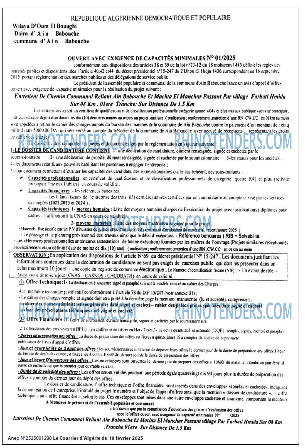 Le Courrier d'Algerie