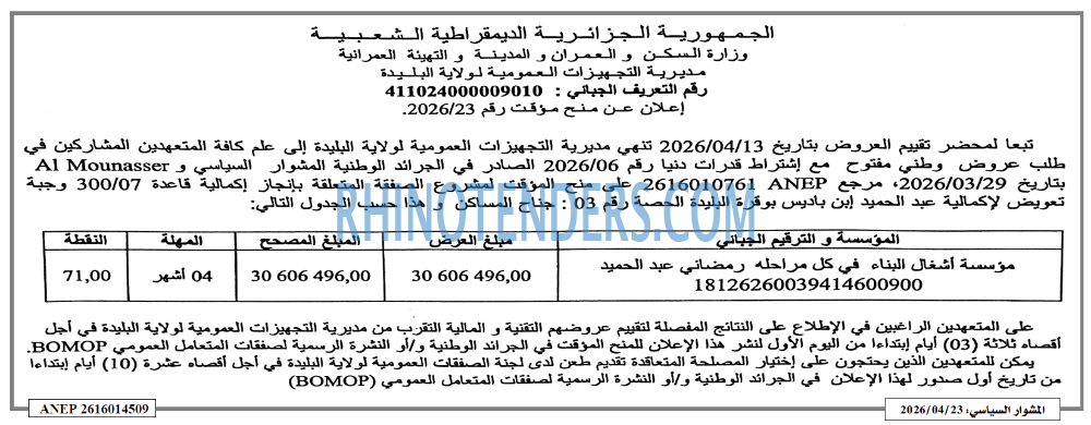 المشوار السياسي