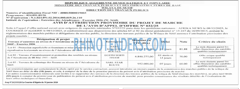 Le Courrier d'Algerie