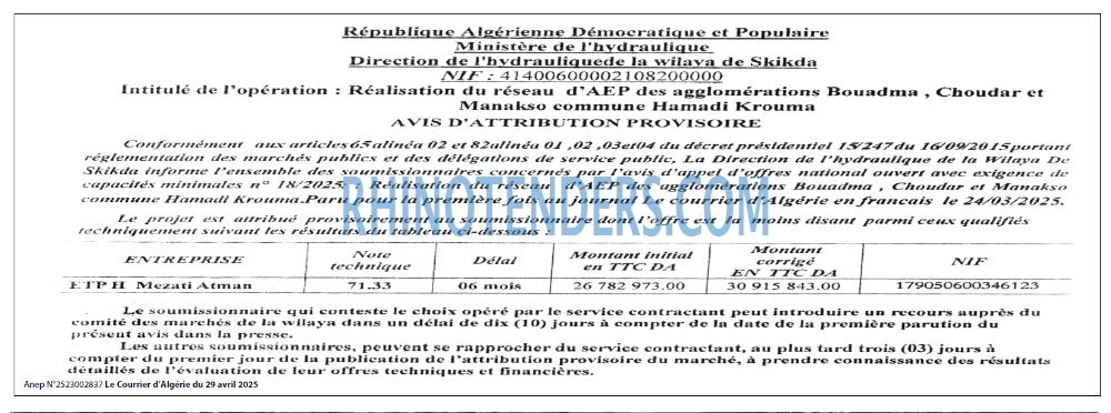 Le Courrier d'Algerie