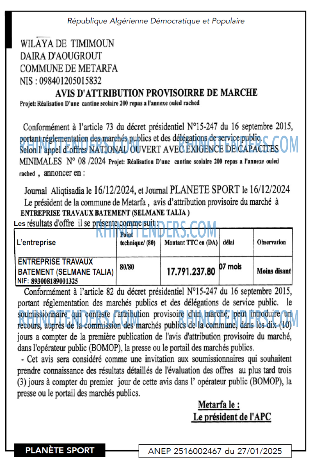 PLANETE SPORT
