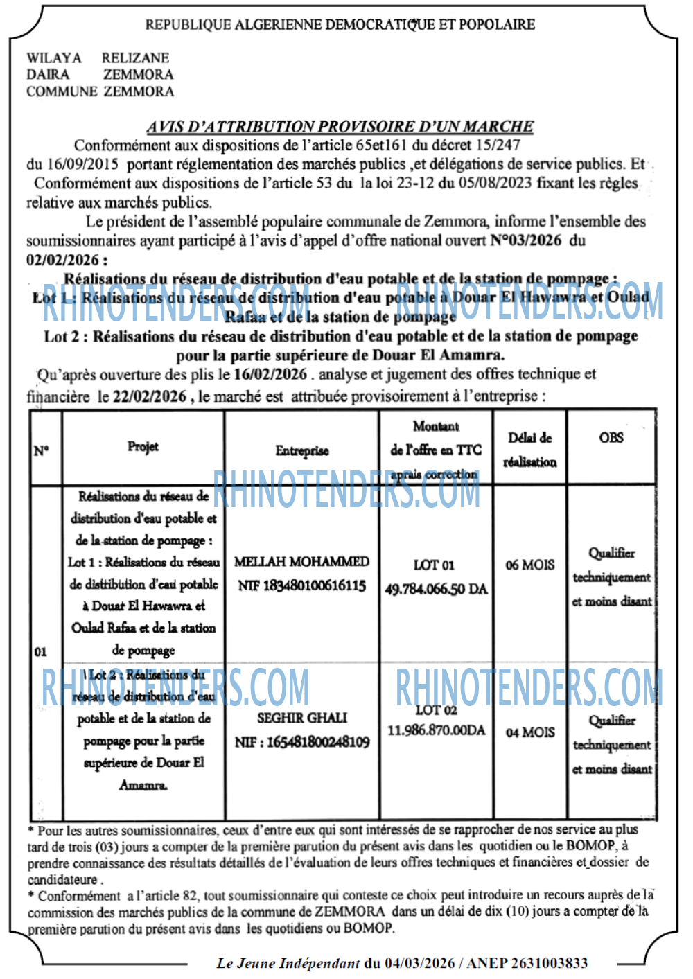 Jeune Independant