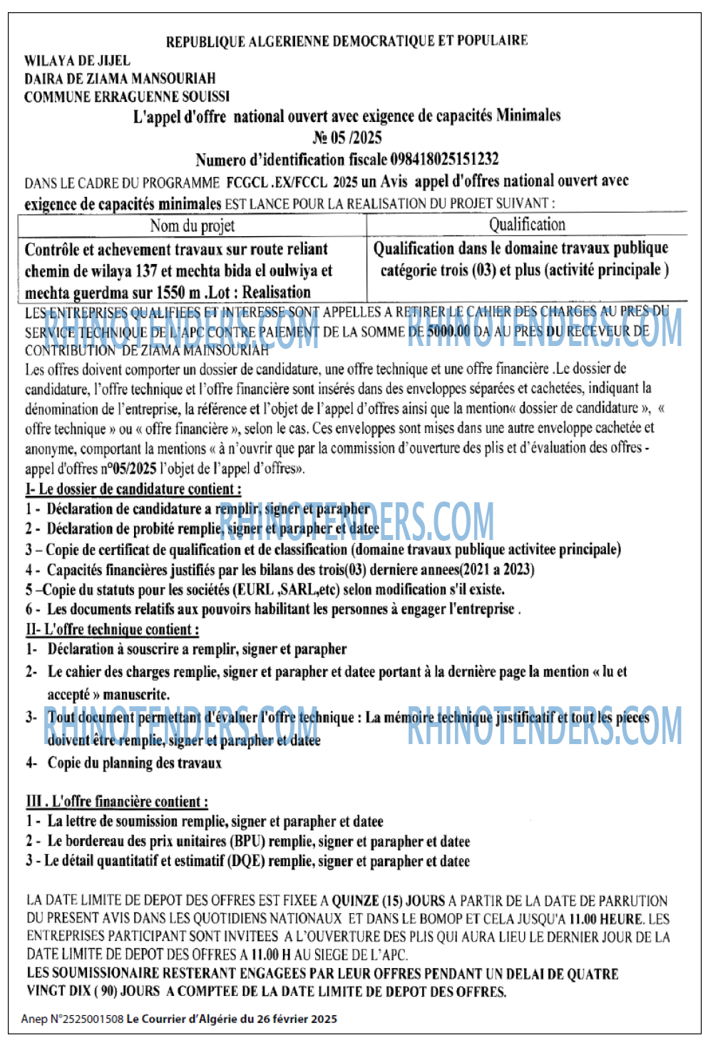 Le Courrier d'Algerie