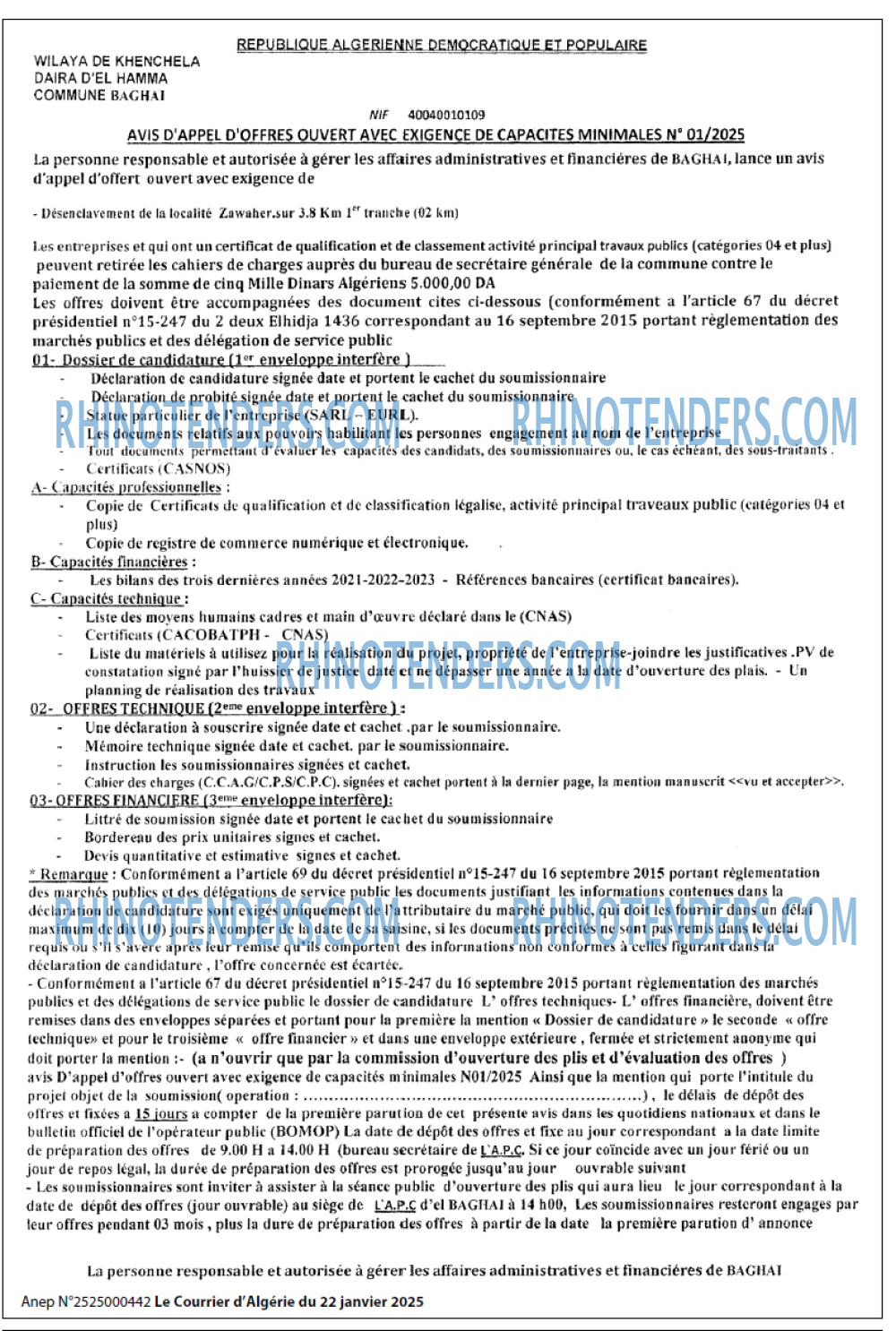 Le Courrier d'Algerie