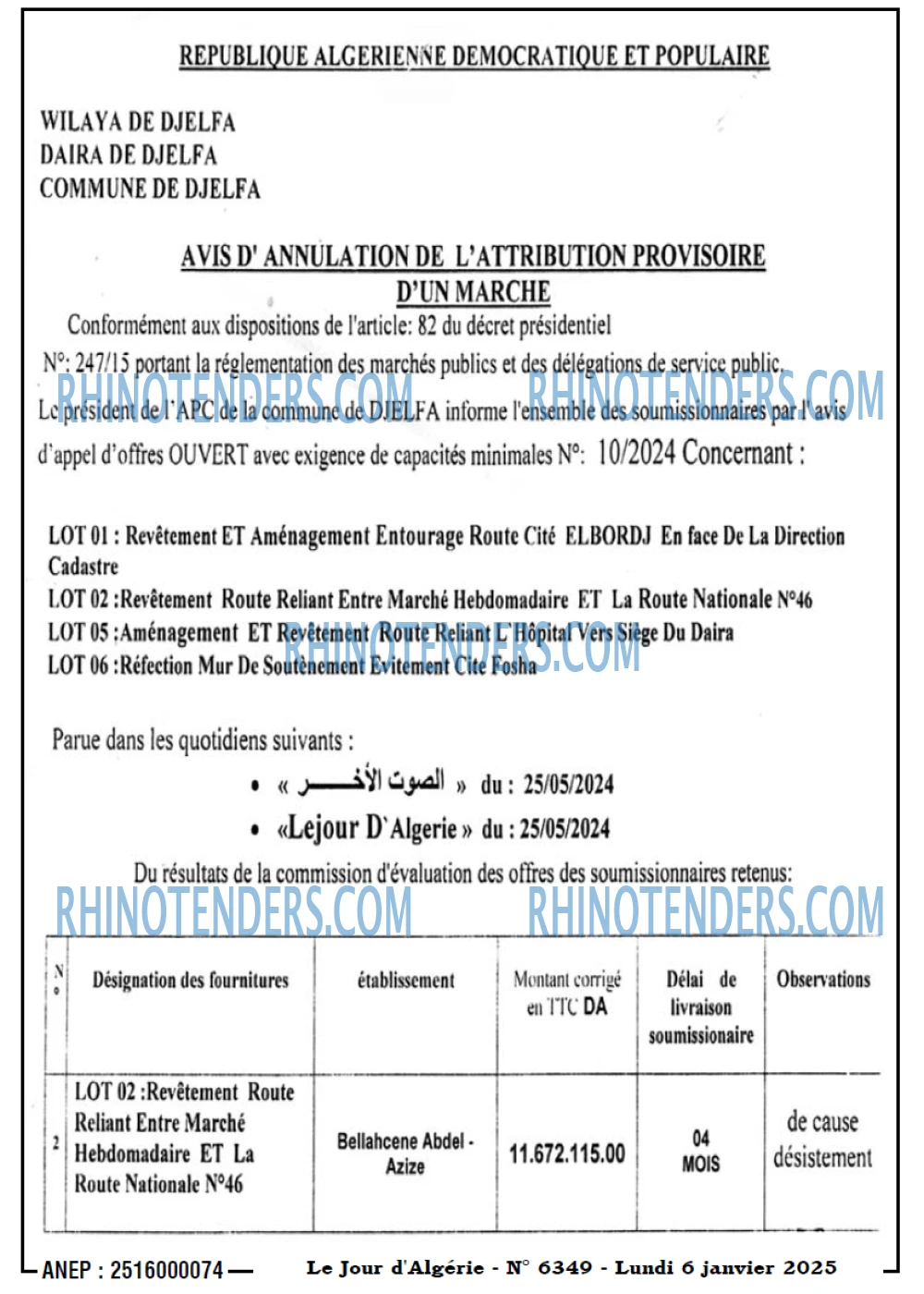 LE SOIR D'ALGERIE