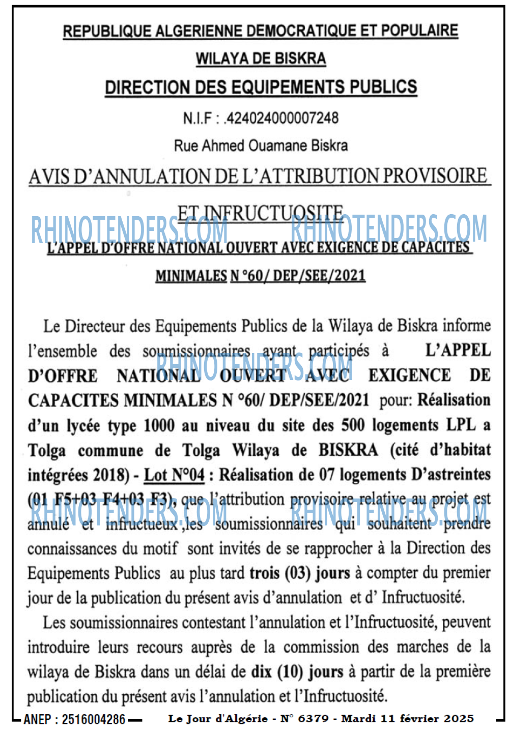 Le Jour d'Algérie
