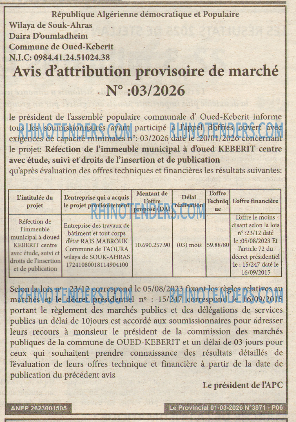LE PROVINCIAL