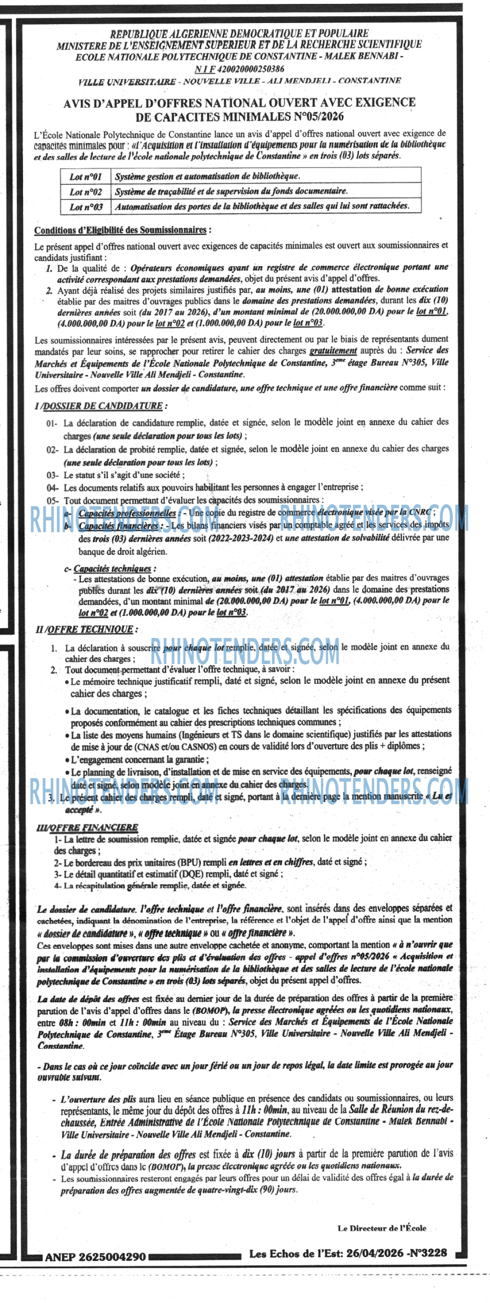 Les Echos de l'Est