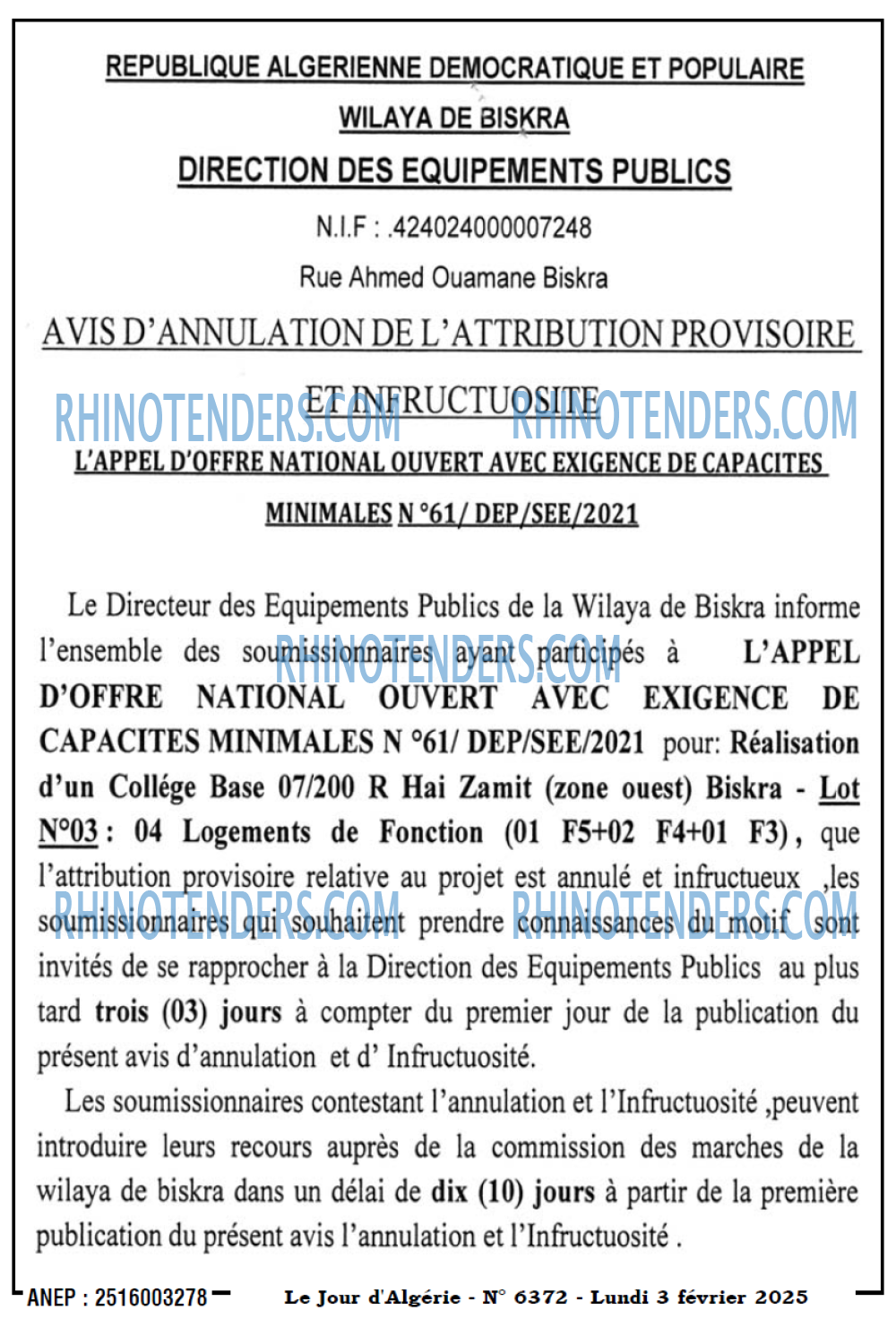 Le Jour d'Algérie