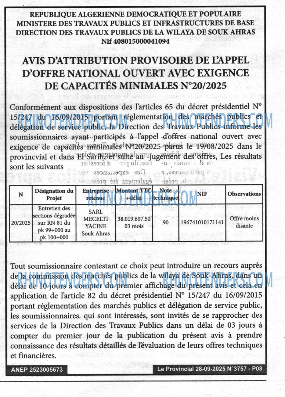 LE PROVINCIAL
