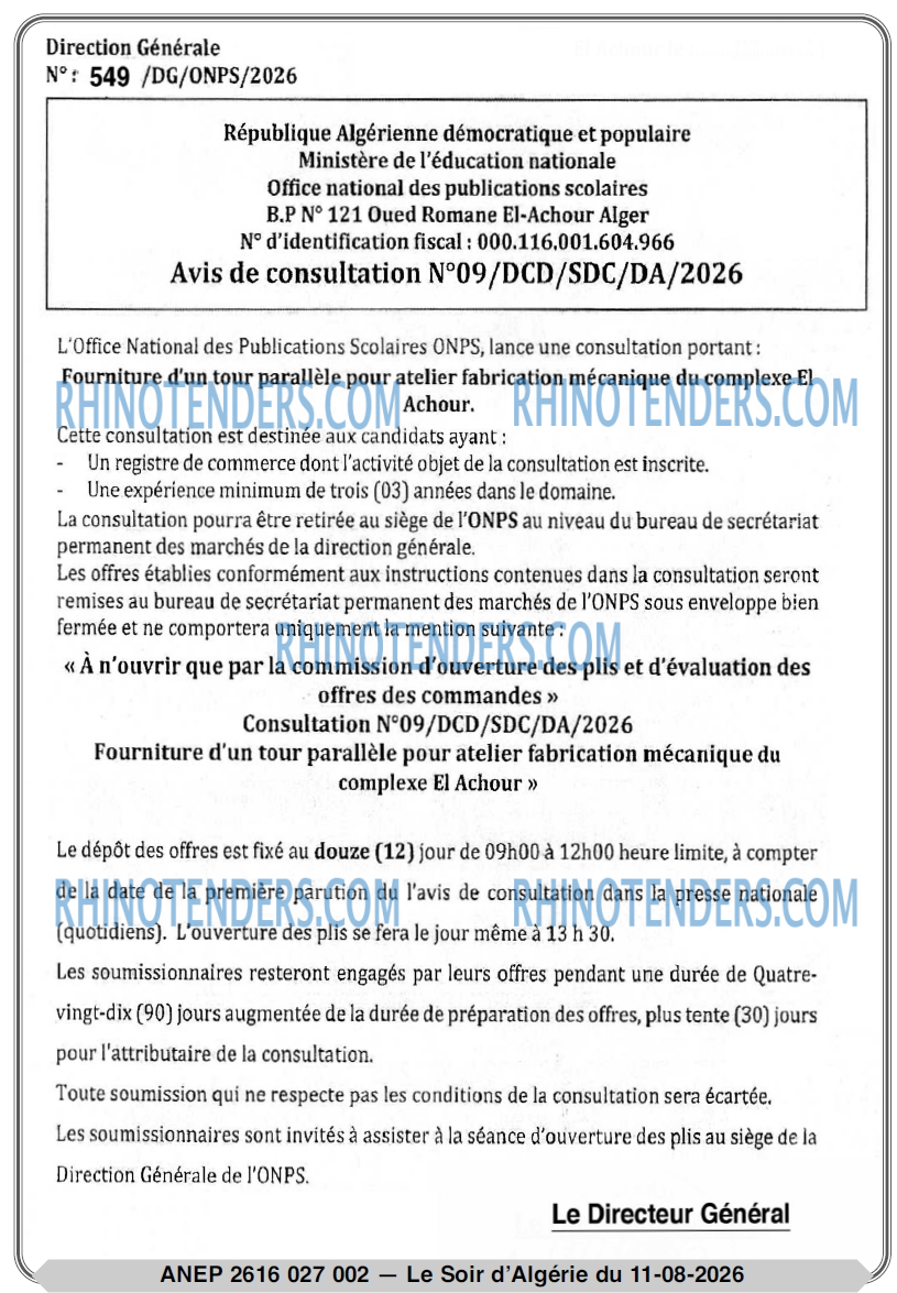 LE SOIR D'ALGERIE