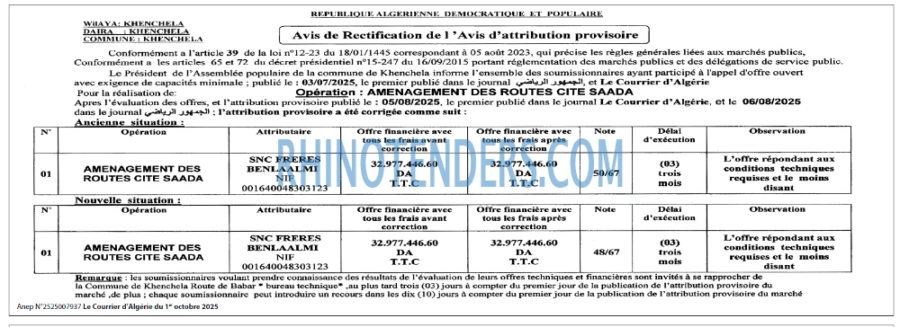 Le Courrier d'Algerie
