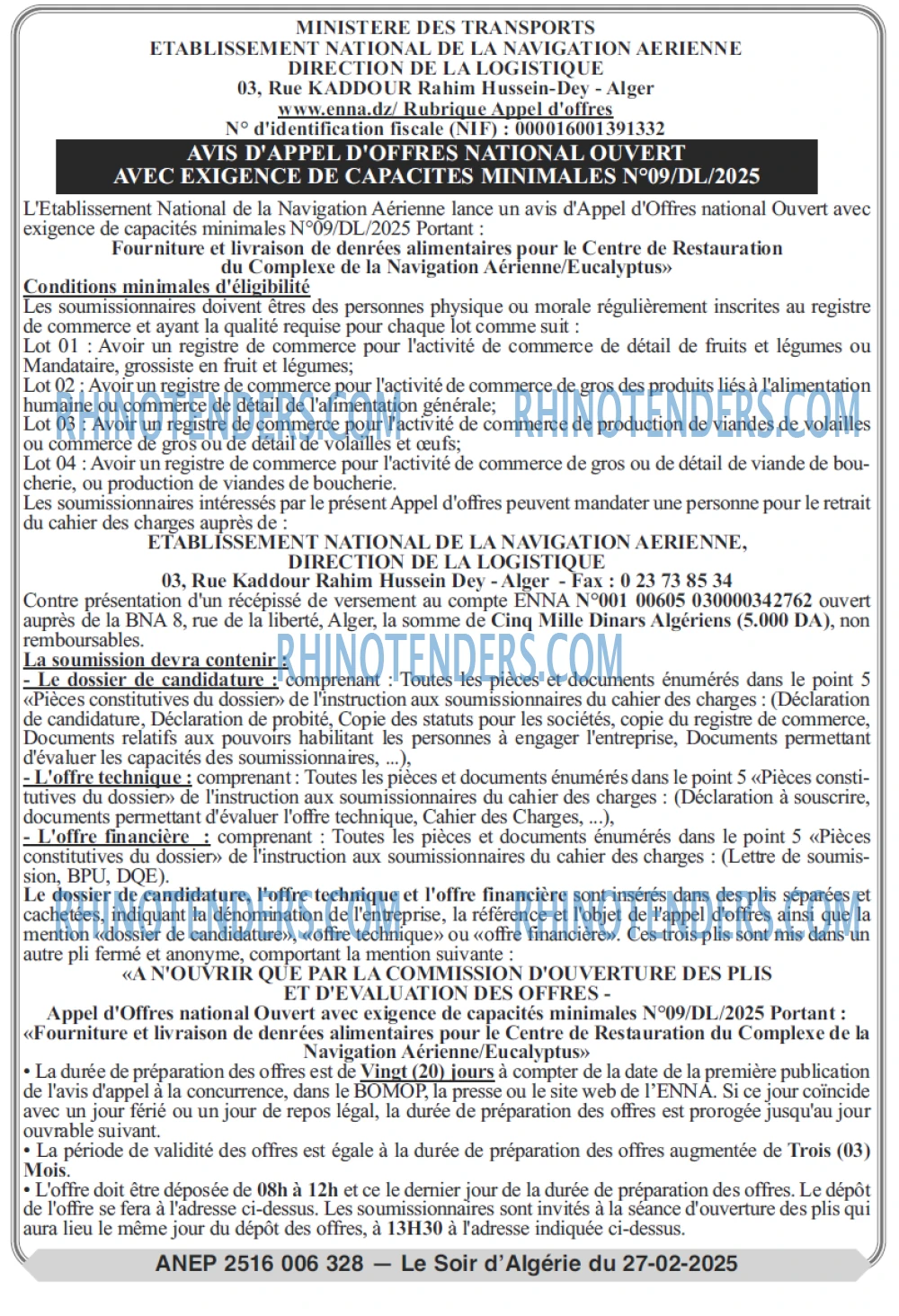 LE SOIR D'ALGERIE