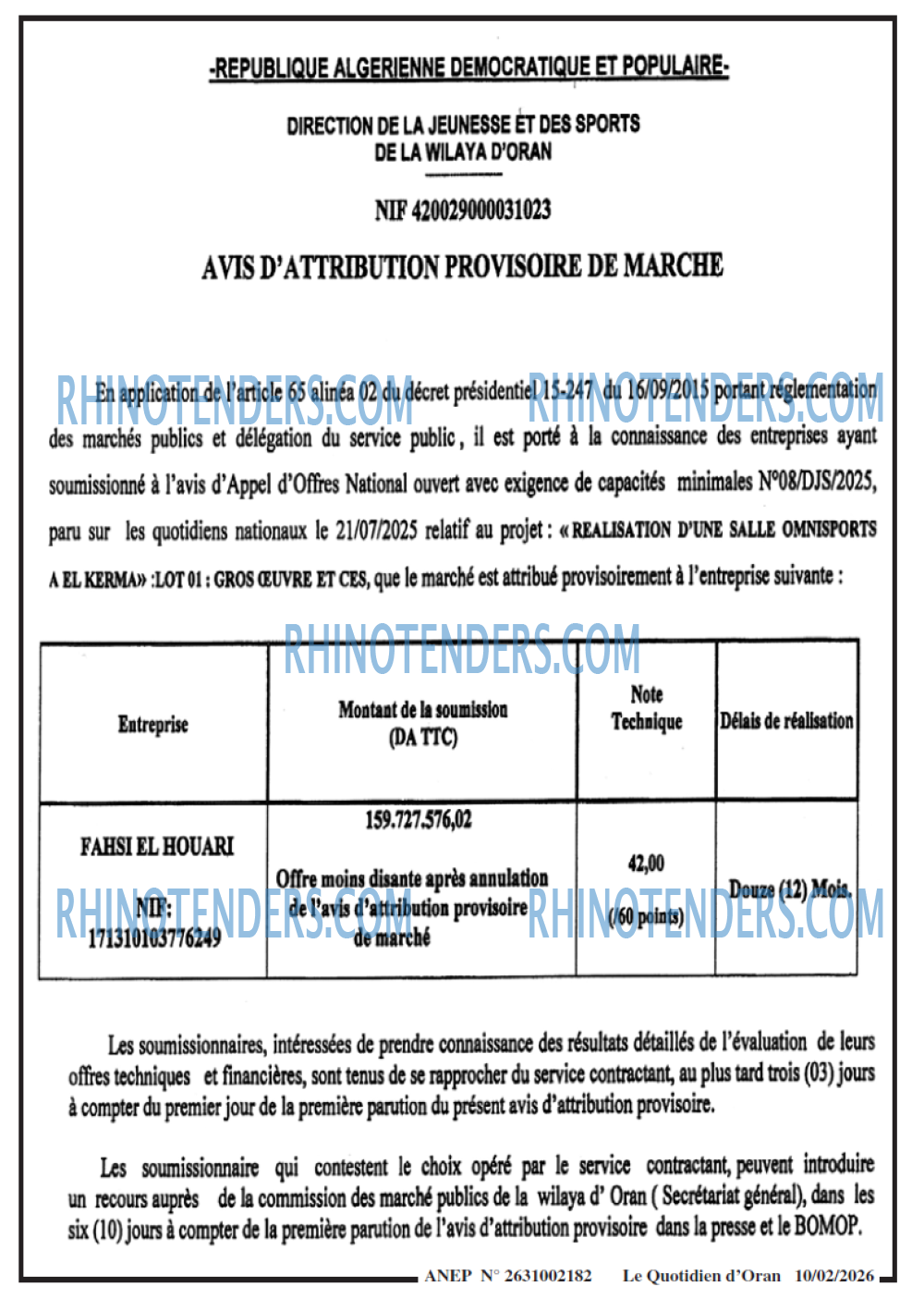 Le Quotidien d'Oran