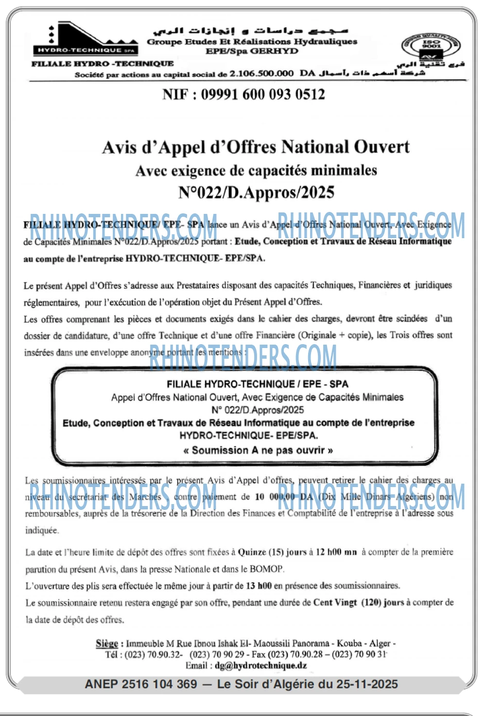 LE SOIR D'ALGERIE