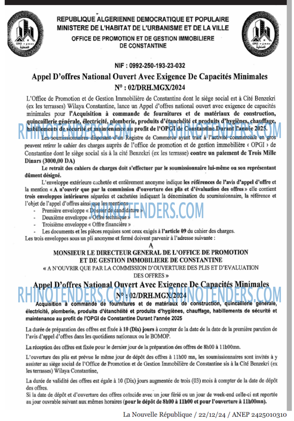 NOUVELLE REPUBLIQUE
