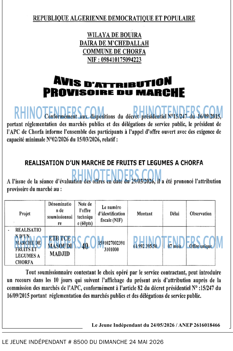 Jeune Independant