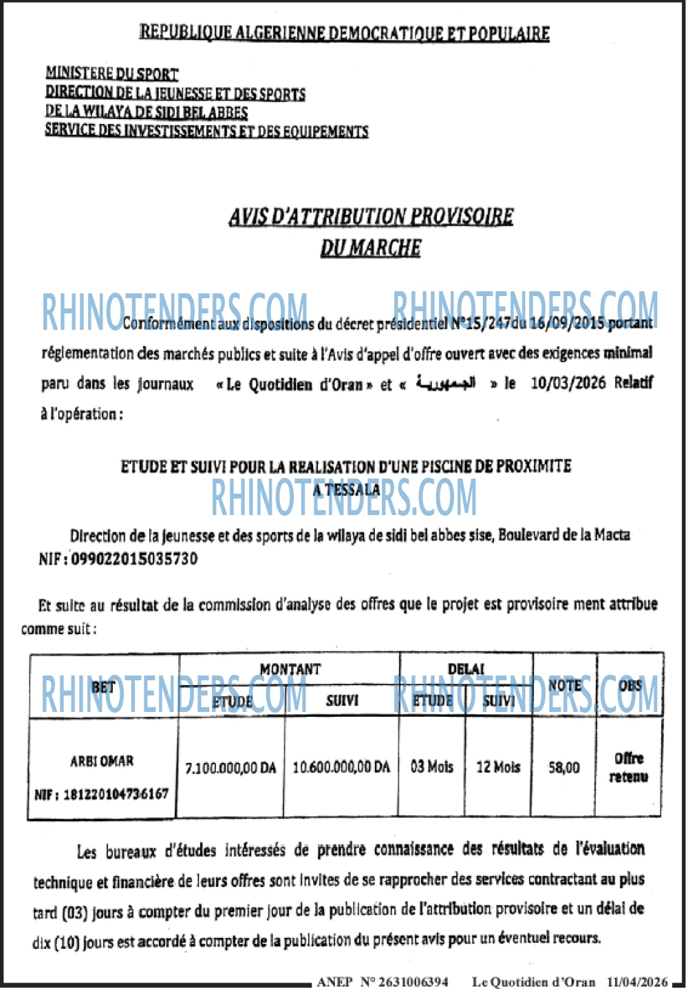 Le Quotidien d'Oran