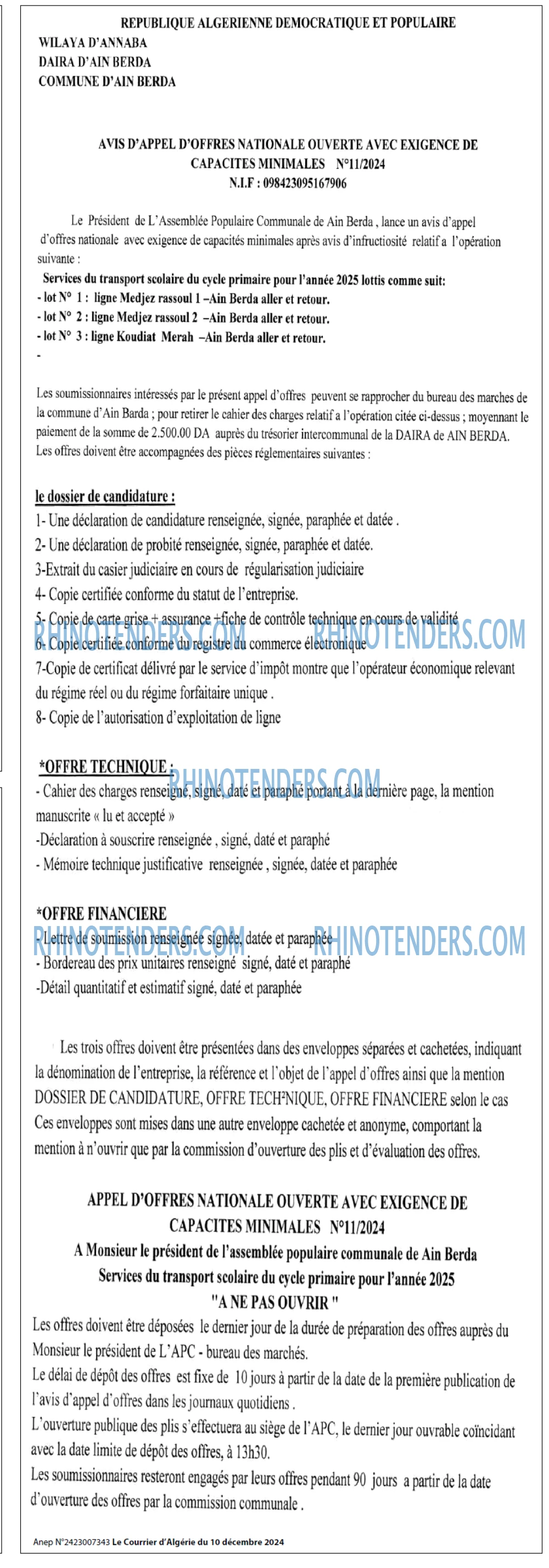 Le Courrier d'Algerie