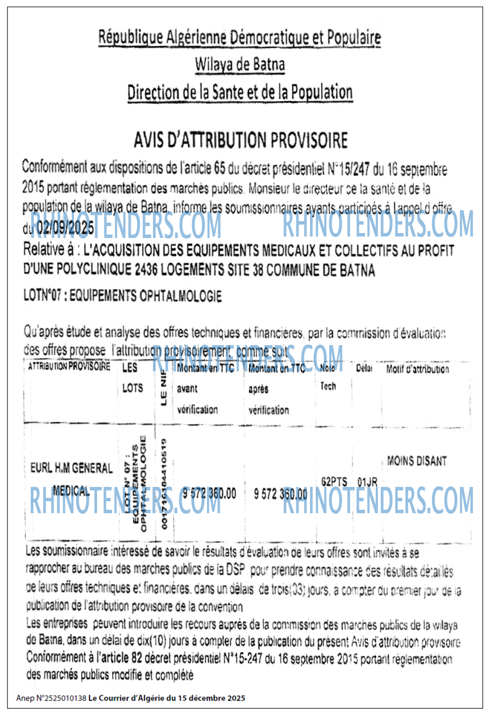 Le Courrier d'Algerie