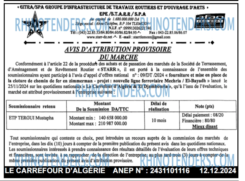 LE SOIR D'ALGERIE