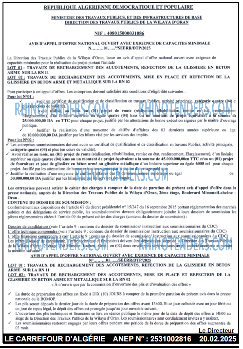 Le Carrefour d'Algérie