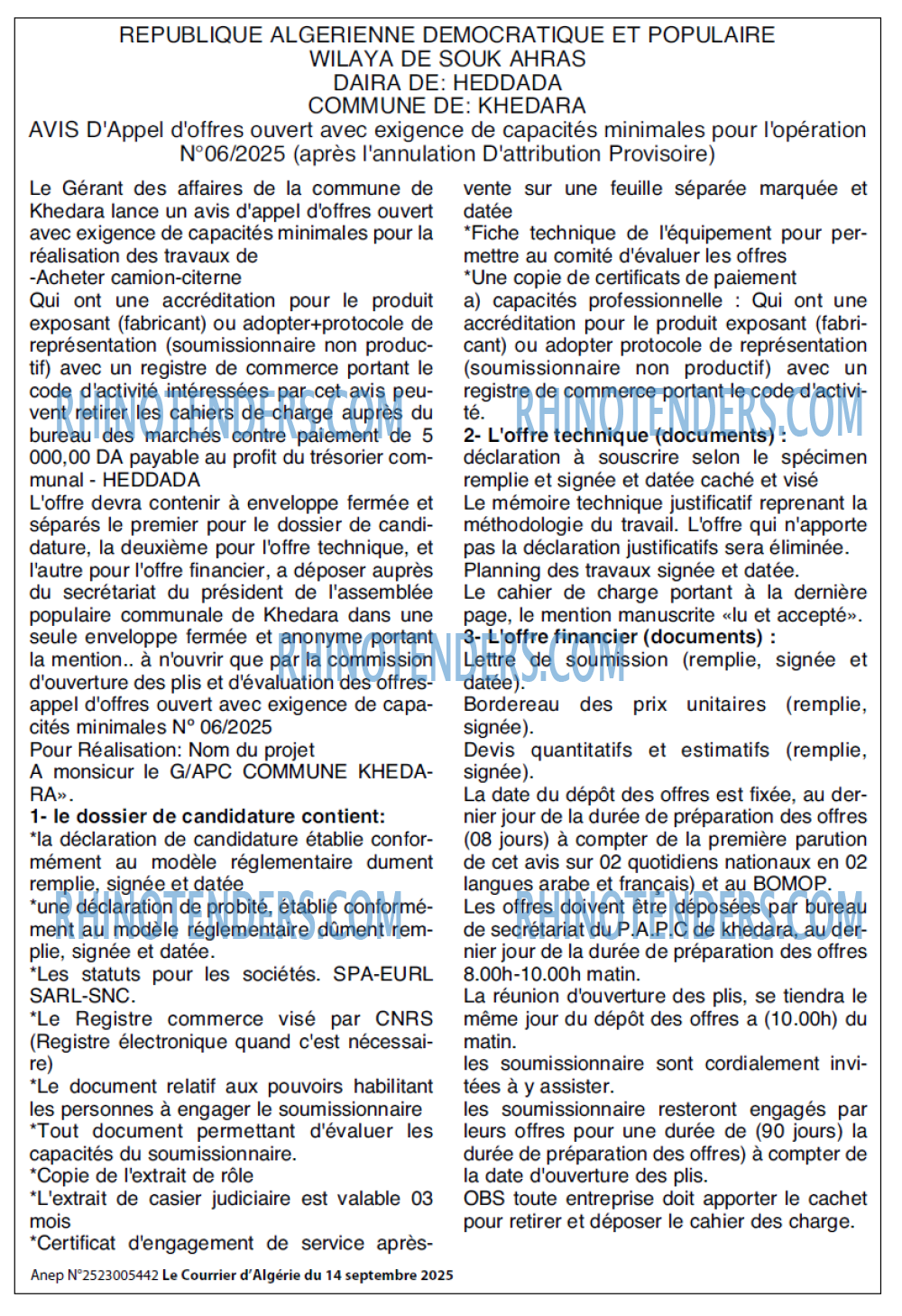Le Courrier d'Algerie