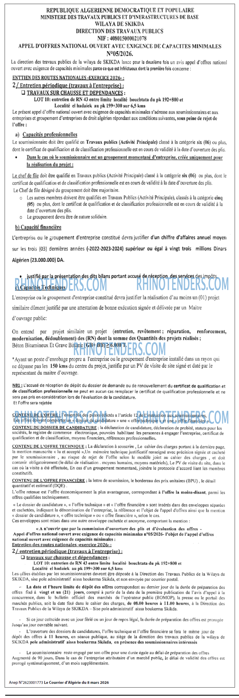 Le Courrier d'Algerie
