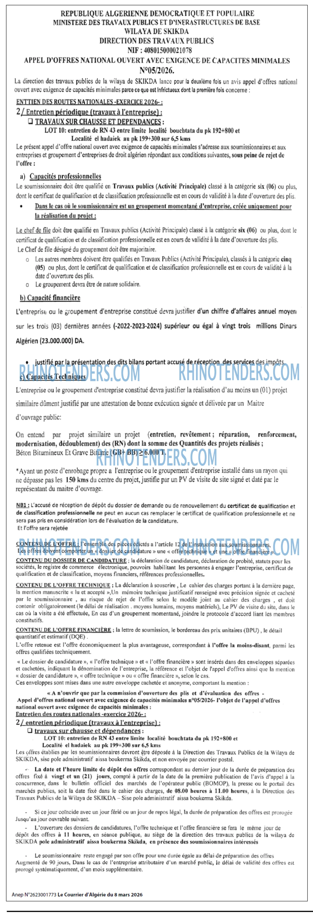 Le Courrier d'Algerie