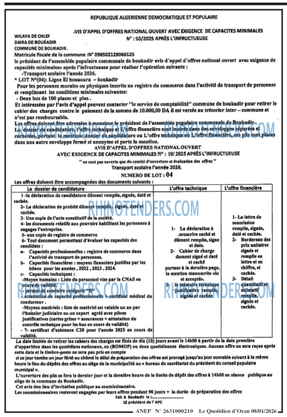 Le Quotidien d'Oran