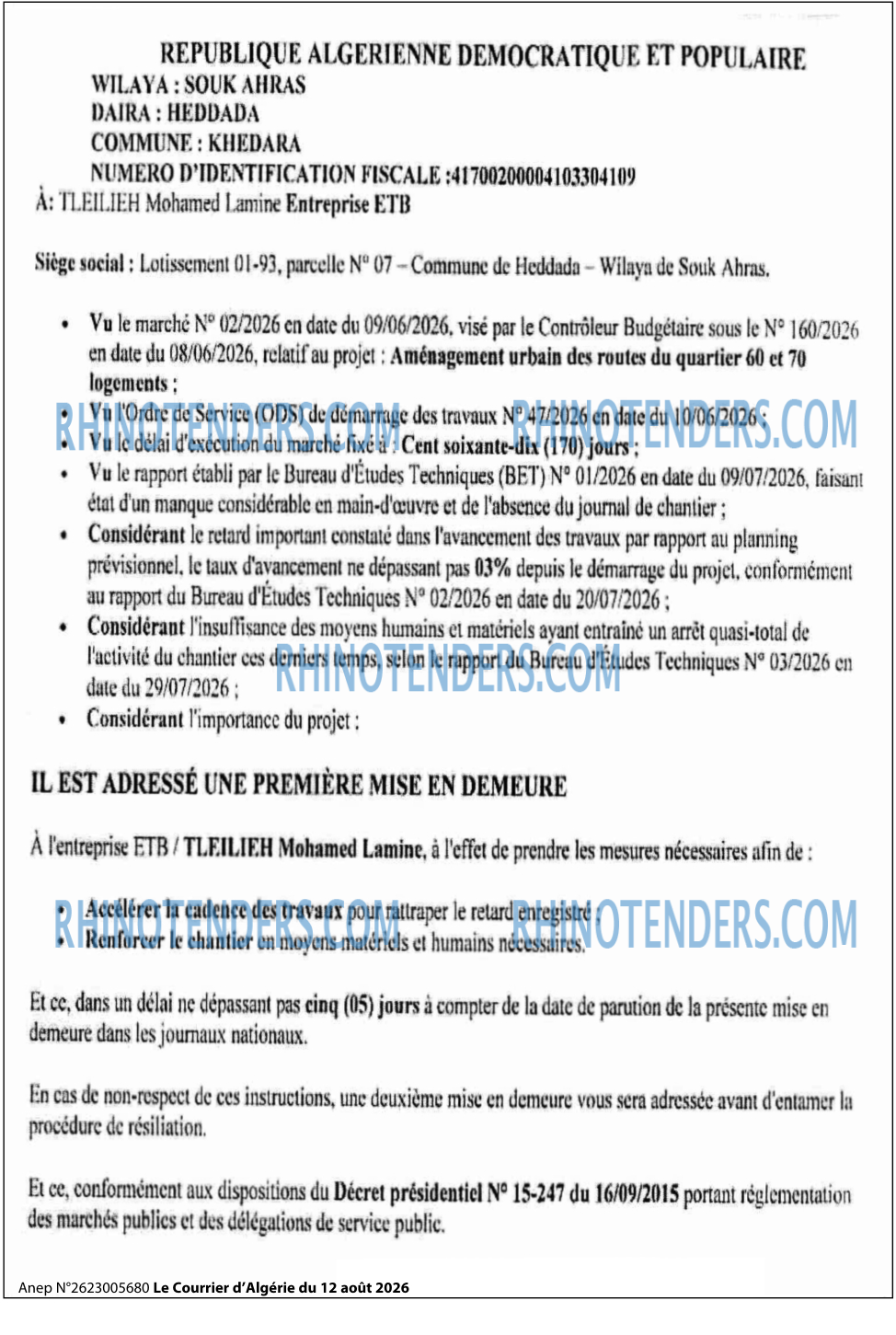 Le Courrier d'Algerie