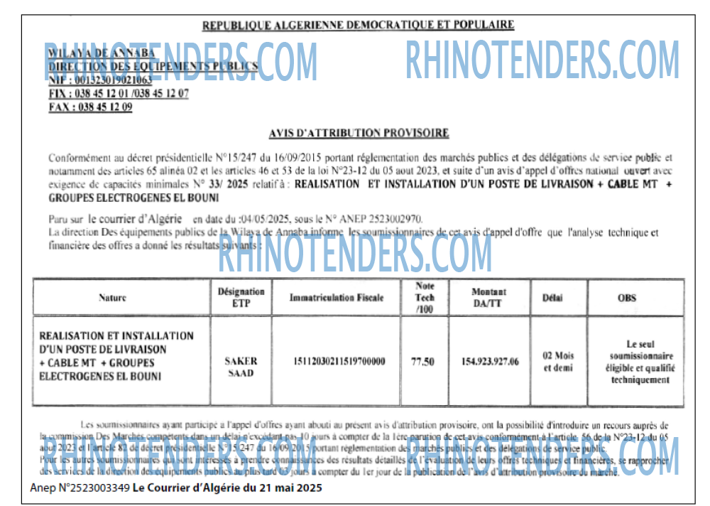 Le Courrier d'Algerie