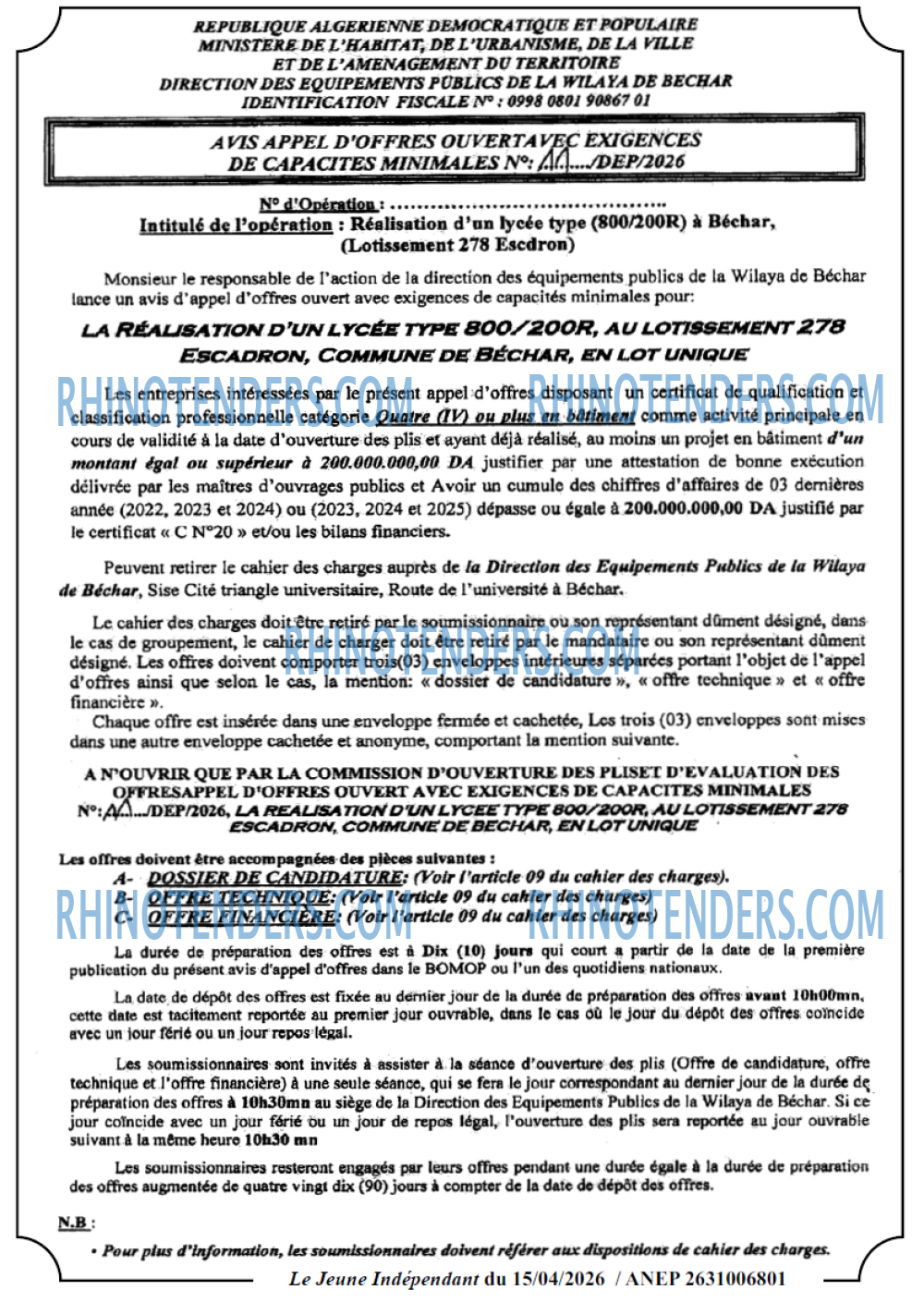 Jeune Independant