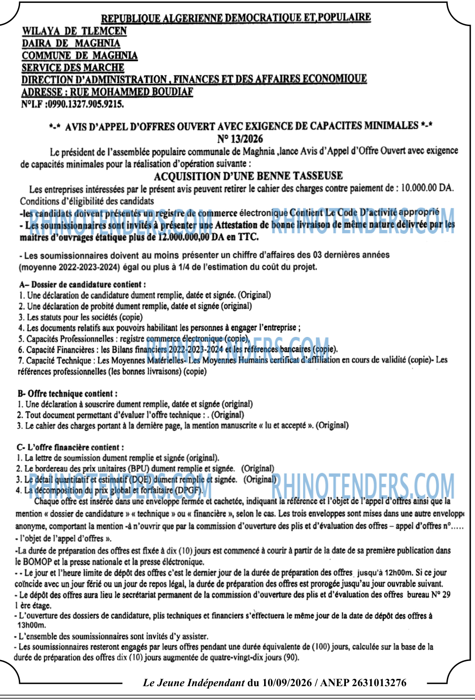 Le jeune indépendant