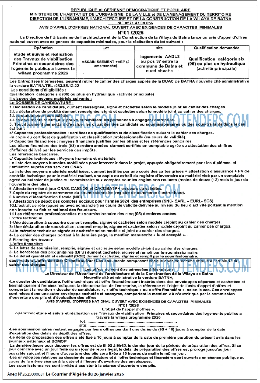 Le Courrier d'Algerie