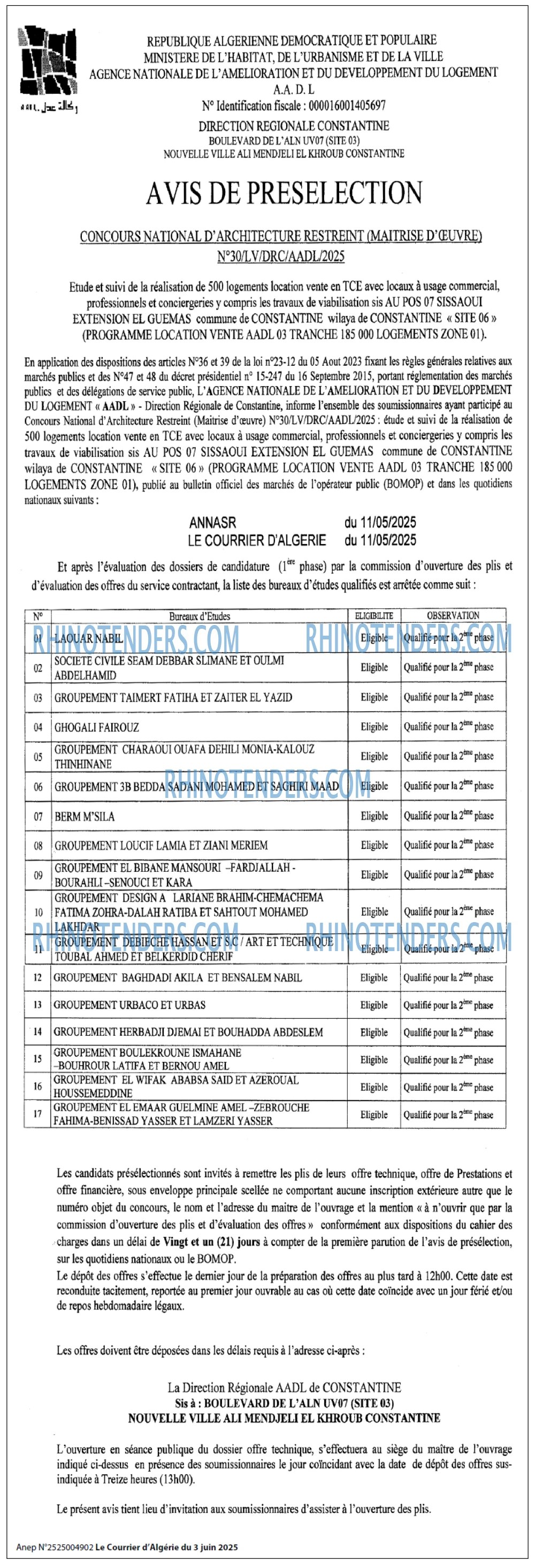 Le Courrier d'Algerie