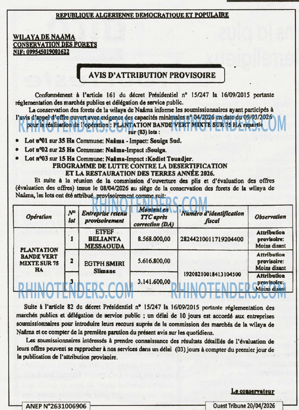 ouest TRIBUNE