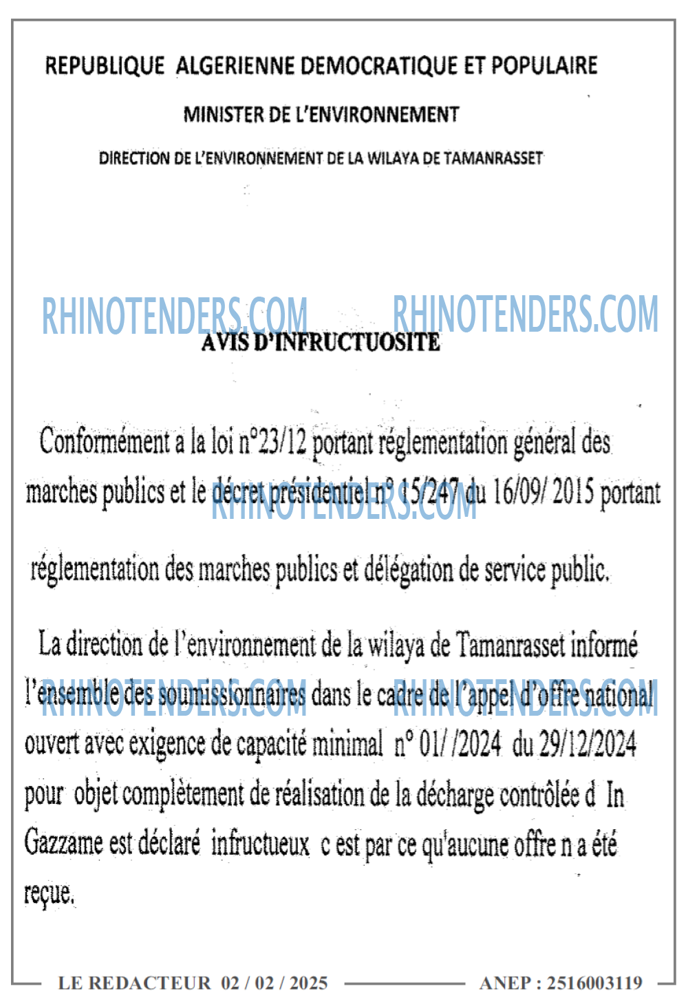 LE REDACTEUR