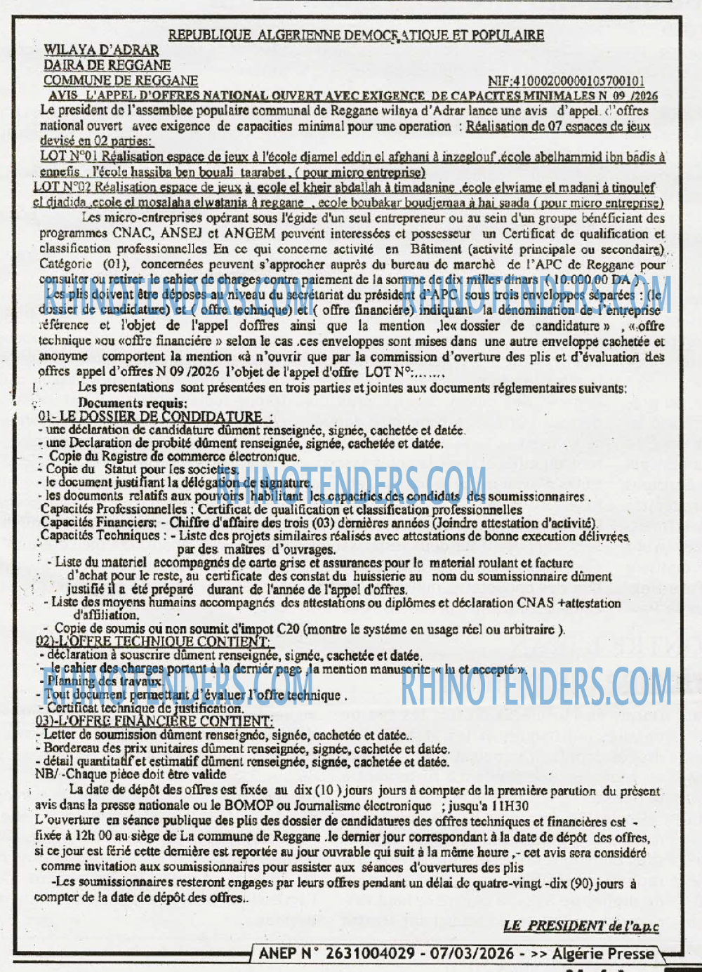 ALGERIE PRESSE