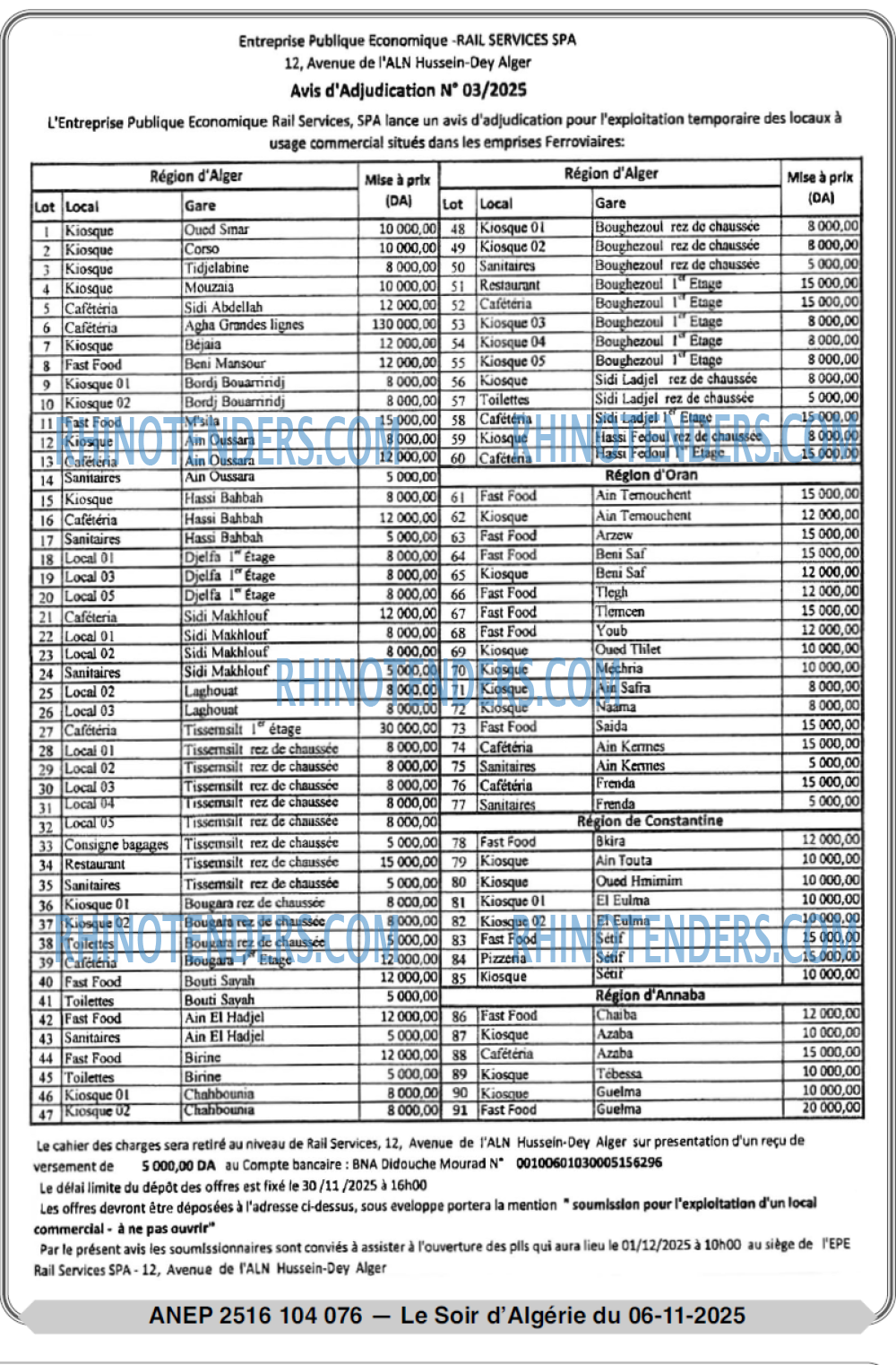 LE SOIR D'ALGERIE