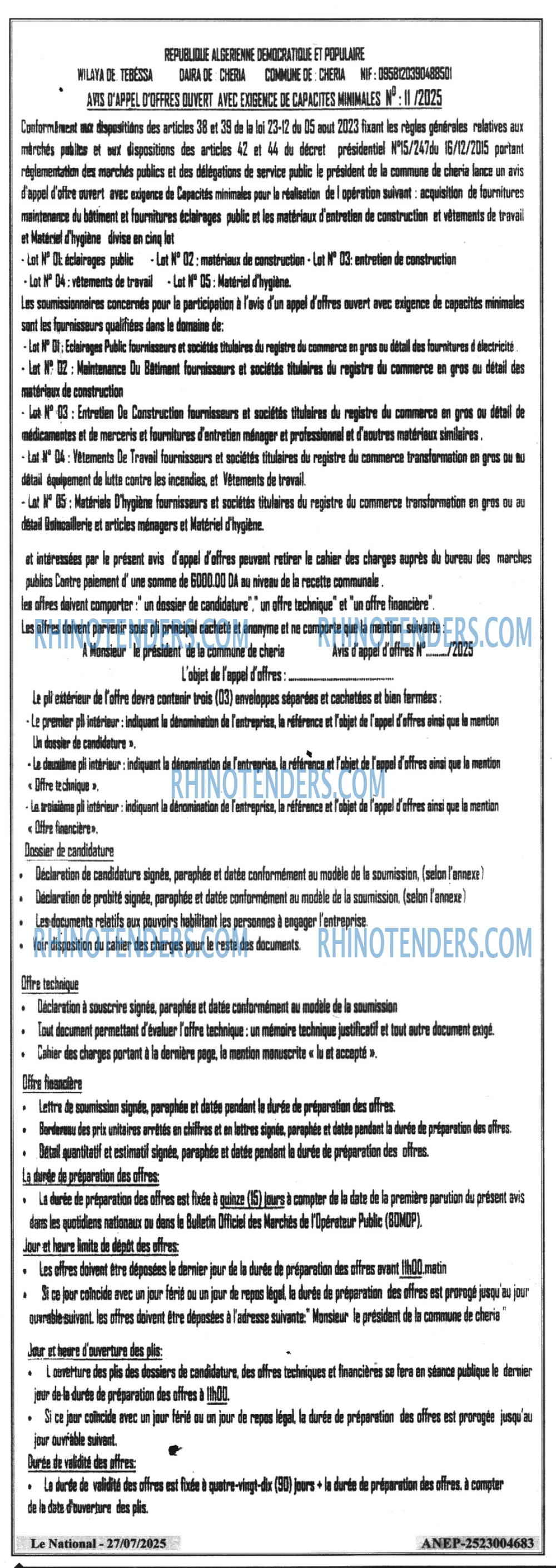 LE SOIR D'ALGERIE