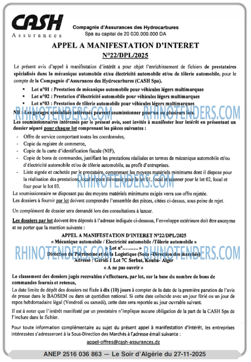 LE SOIR D'ALGERIE