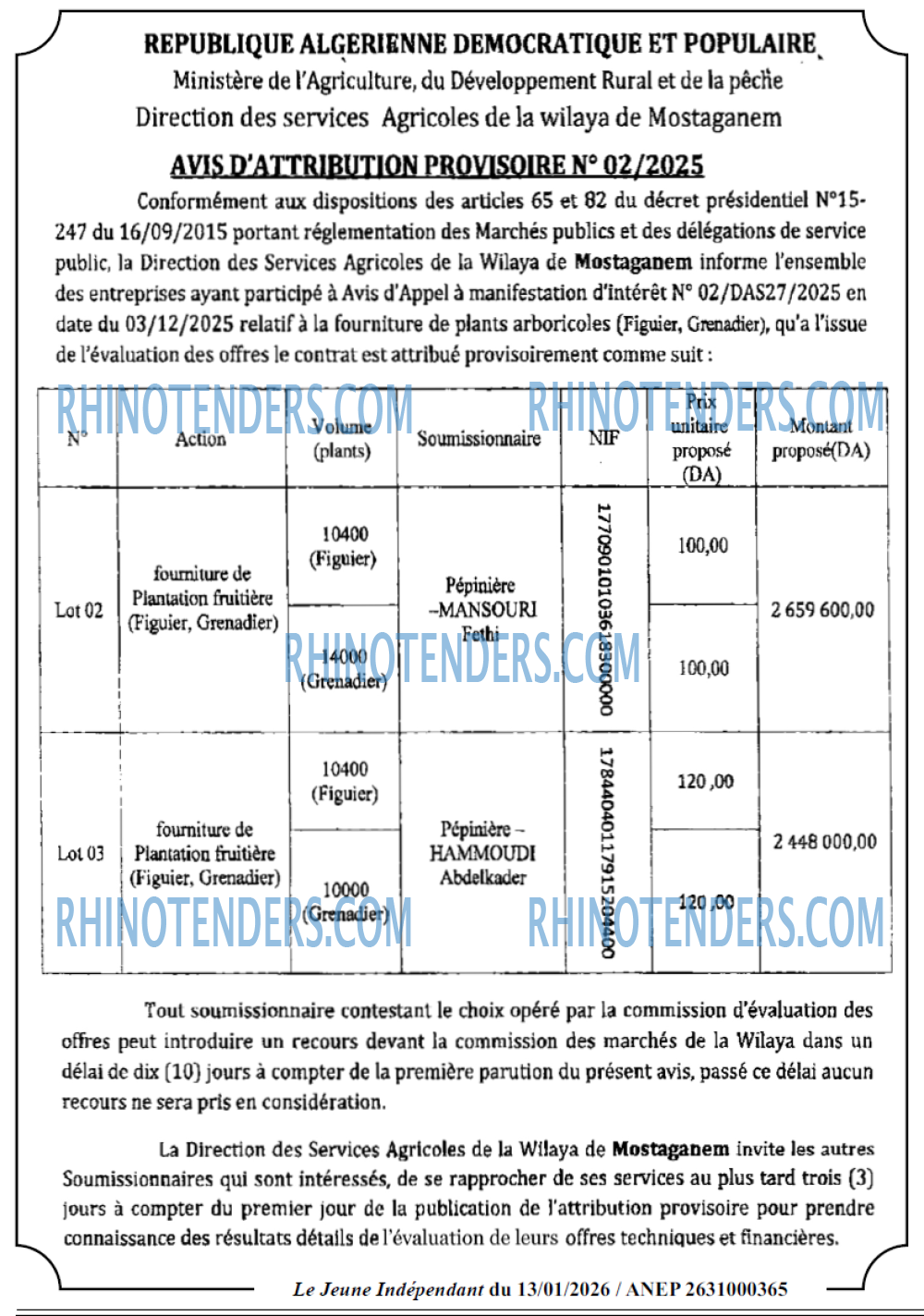 Jeune Independant