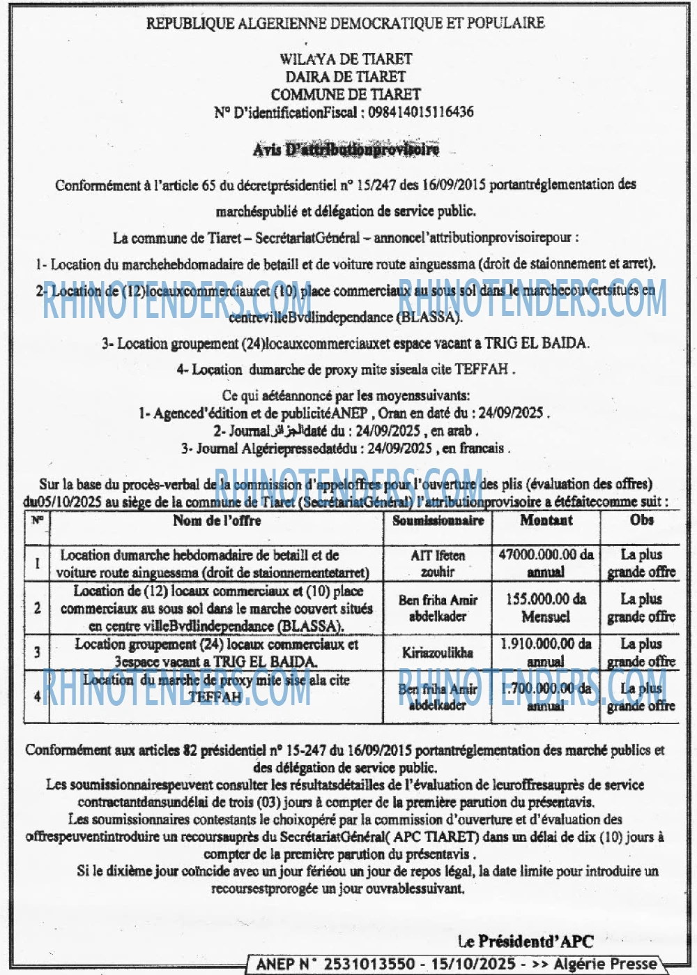 ALGERIE PRESSE