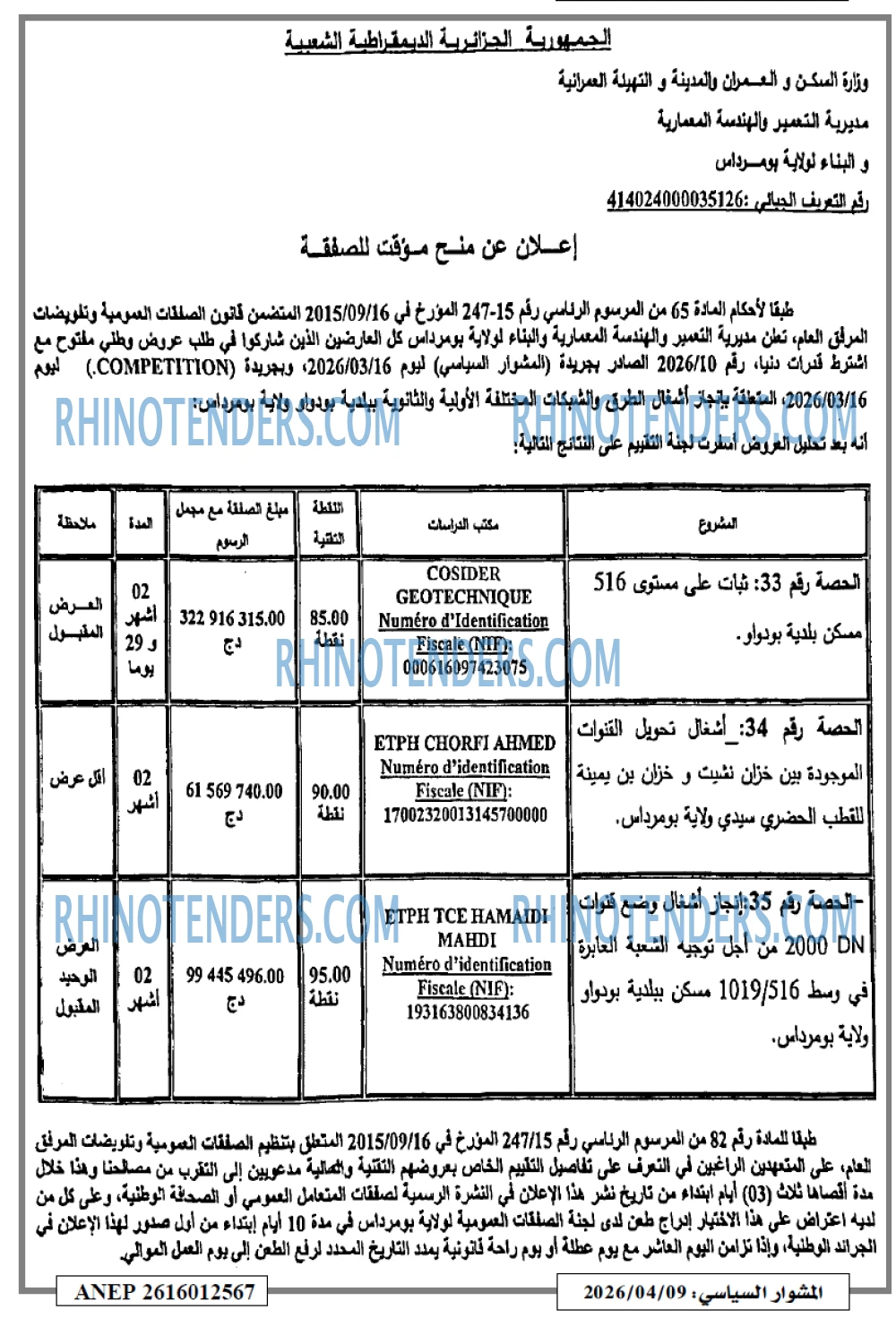 المشوار السياسي