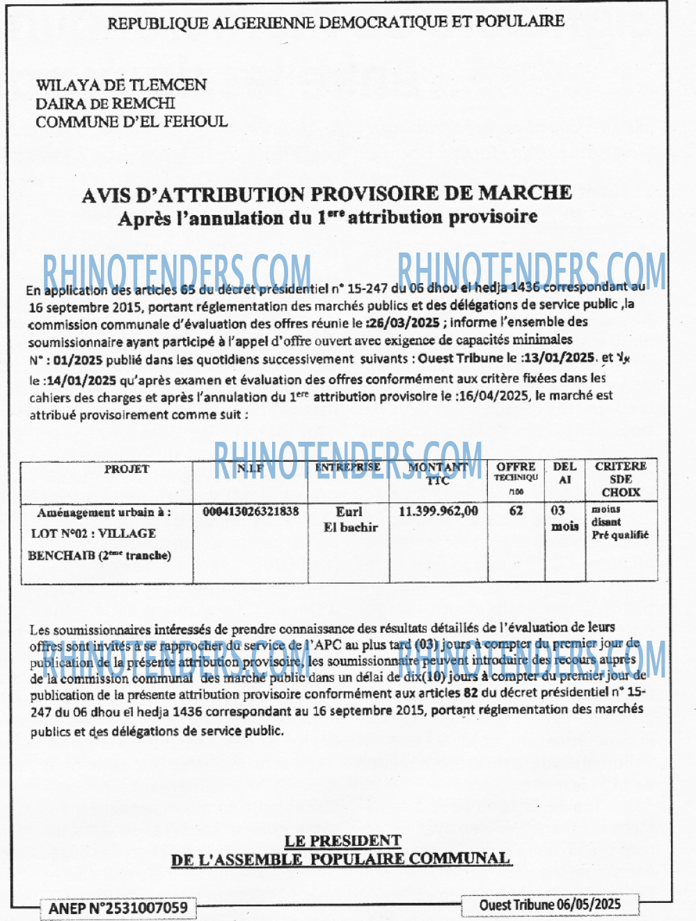 ouest TRIBUNE
