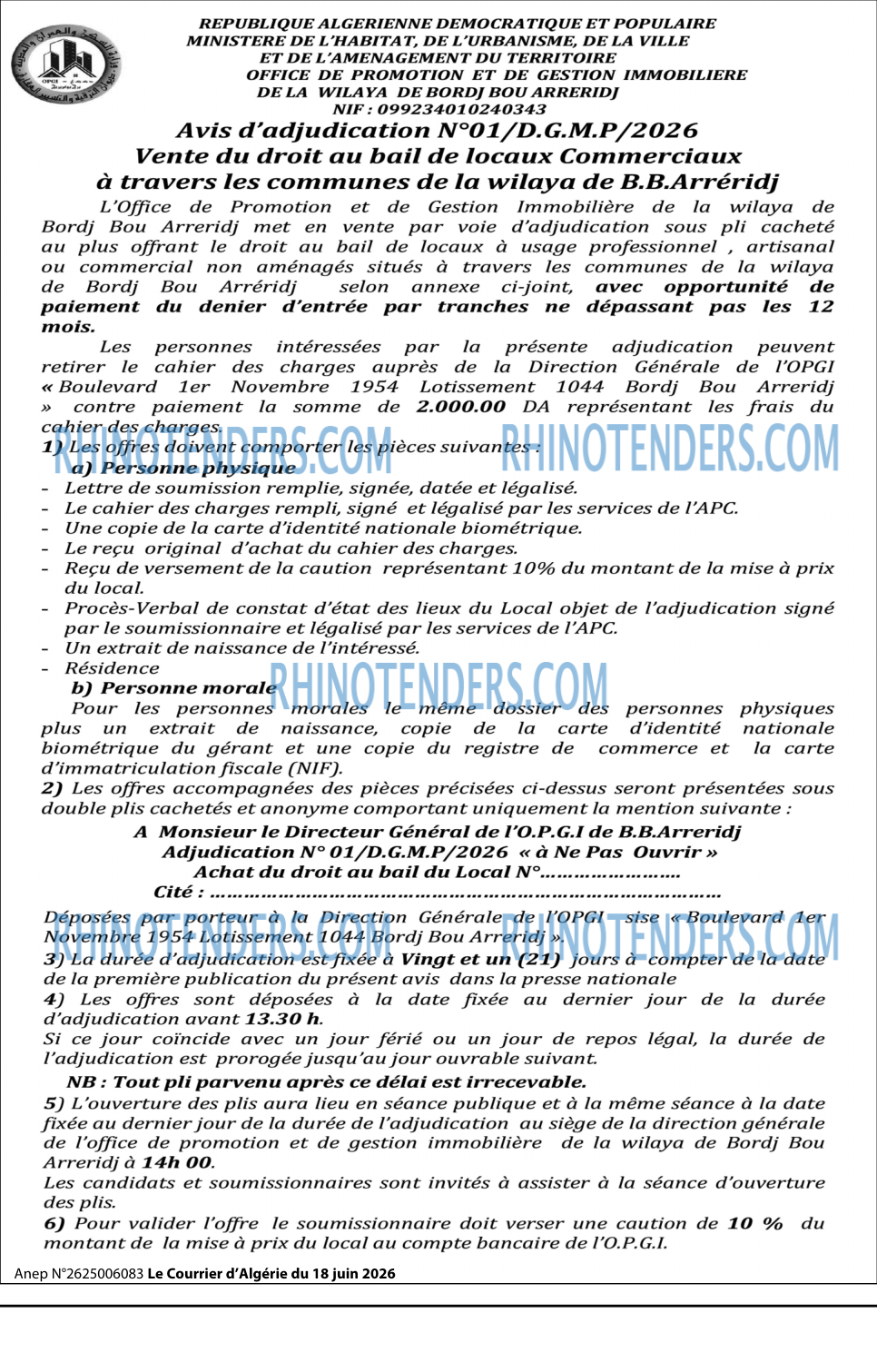 Le Courrier d'Algerie
